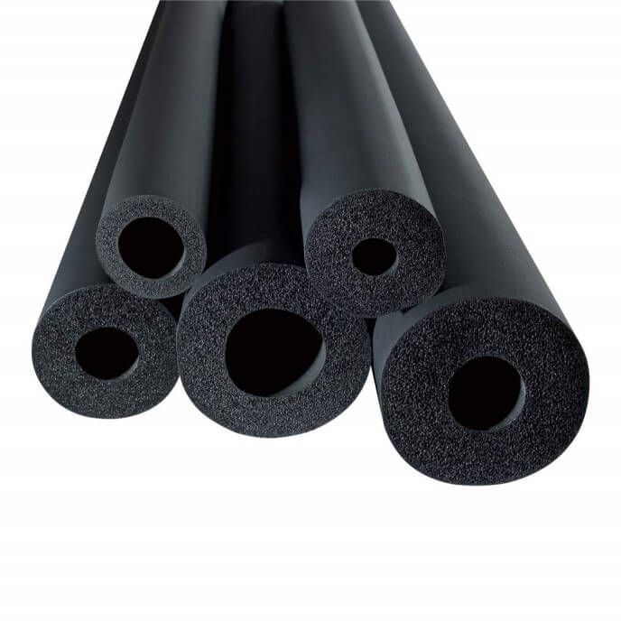 Closed-cell rubber pipe insulation used in cold room installation
