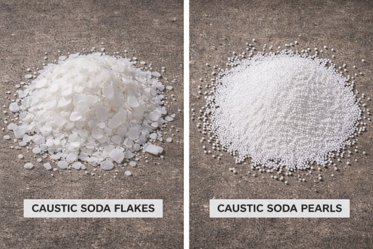 difference between caustic soda flakes and pearls