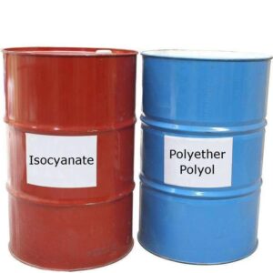 Polyol and isocyanate PU foam system for cold rooms
