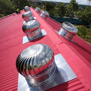 Cyclone Roof Ventilator Installation in Kenya