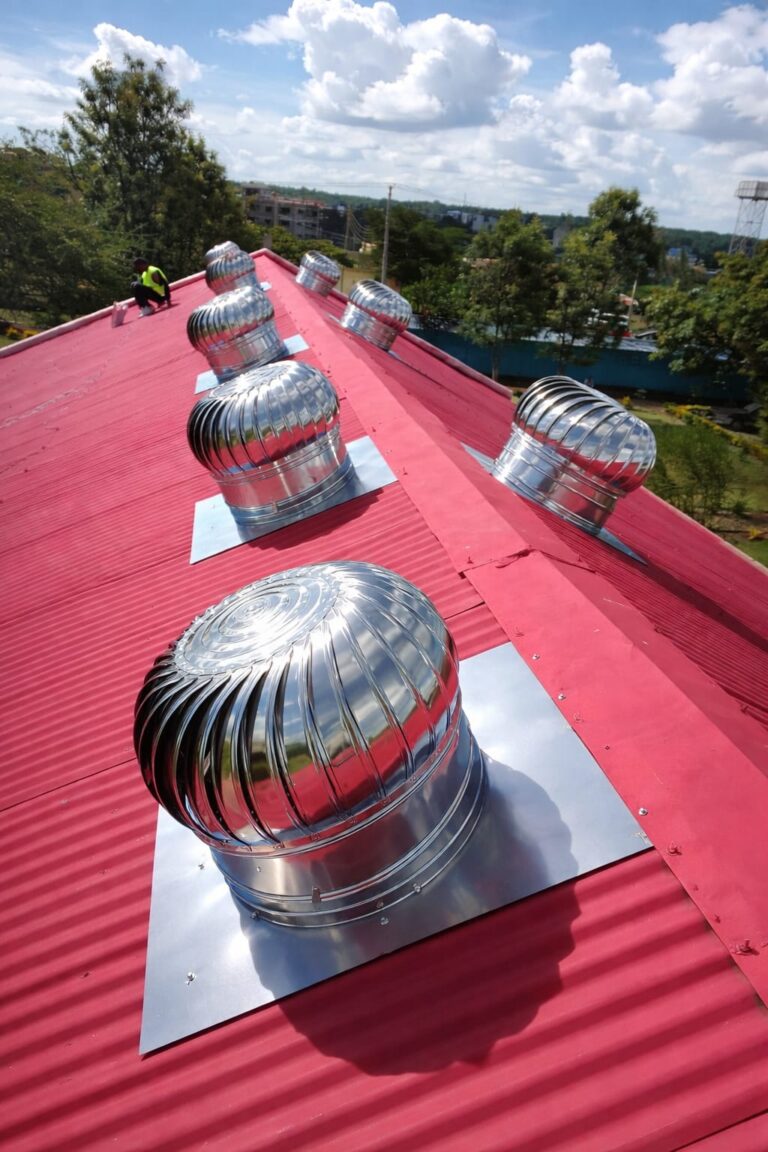 Cyclone Roof Ventilator Installation in Kenya